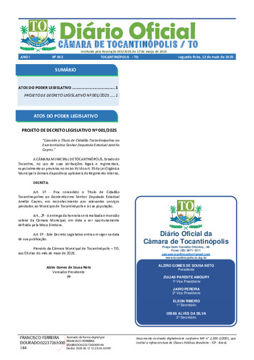 Diário Oficial - Edição 02